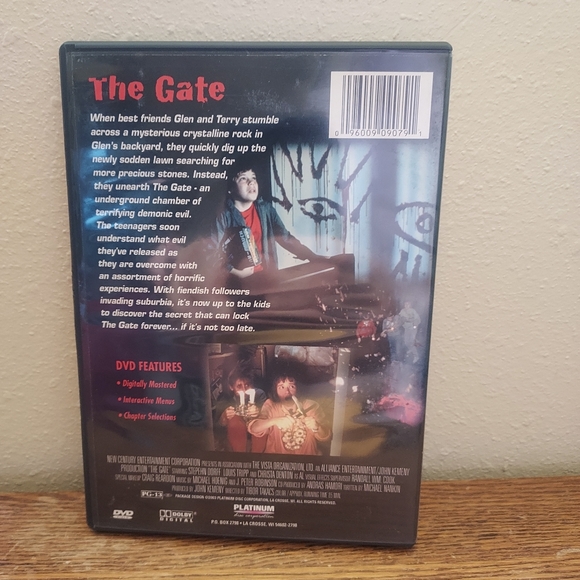 The Gate (DVD, 2002) Pre-Owned Tested Working Good Shape Great Movie Classic - Picture 2 of 2